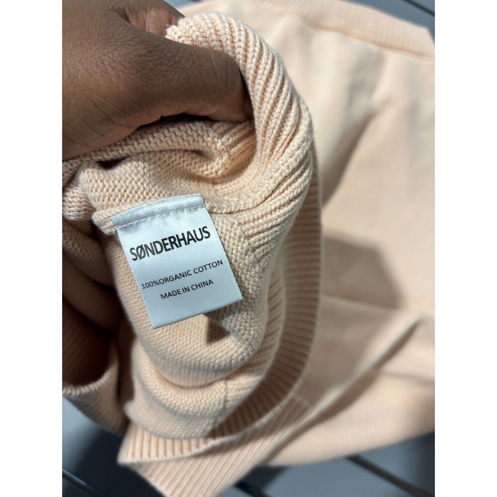 Sonderhaus Sweater Womens Size Small Blush Pink Knit Crewneck - Picture 3 of 9